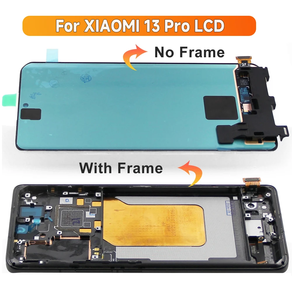 For Xiaomi 13 Pro 6.73\'\'For Mi 13 Pro 2210132G 210132C LCD Display Touch Screen Digitizer Assembly Replacement