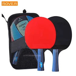 Tênis de mesa Ping Pong Raquete, 3 Star Training Set, Raquete Horizontal Espinhas-Em, Lâmina De Borracha, Alta Qualidade, Iniciantes, 2Pcs