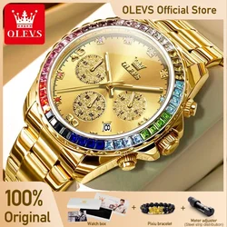 OLEVS 2939 Mens Watch Original Brand Quartz Watch Waterproof Luminous Watch For Men Multifunctional Chronograph Sport Date Reloj