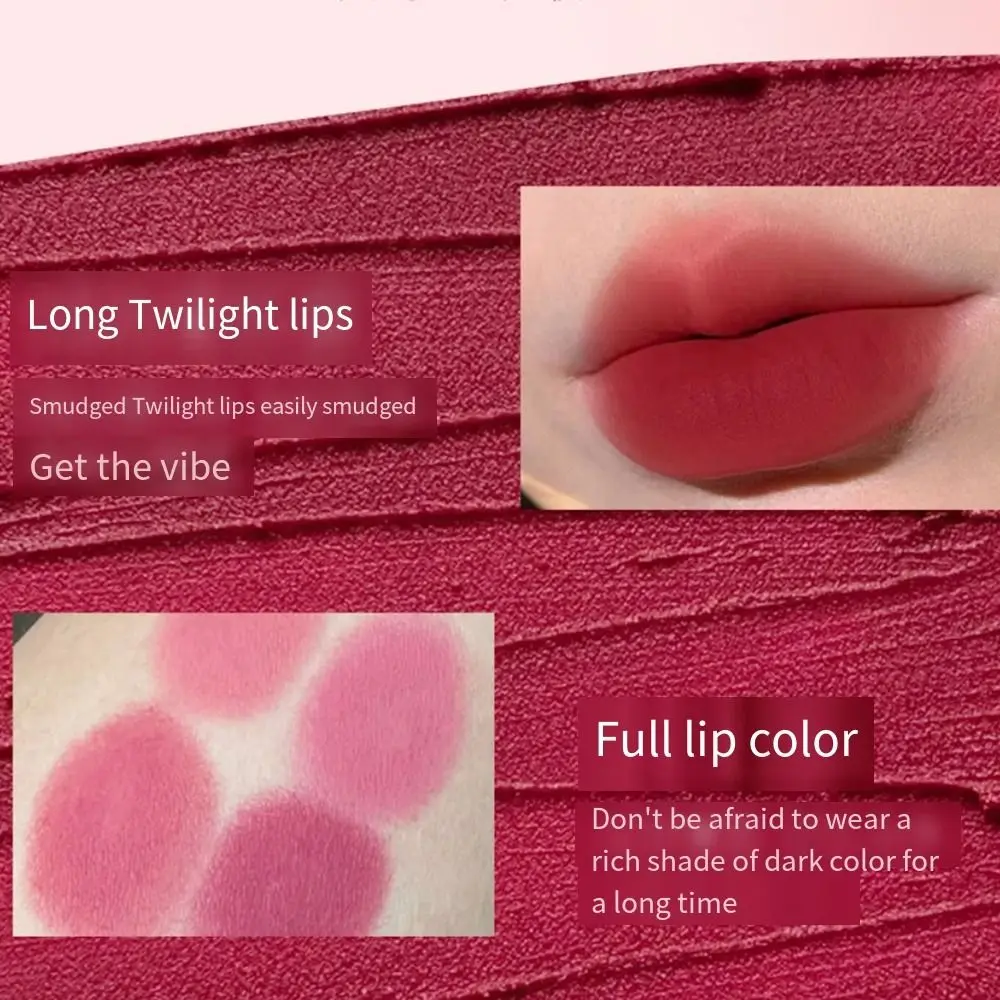 Non-Faded Long Lasting 4 in 1 Lipstick Set Moisturizing Nude Color Matte Crayon Lipstick Pen Velvet Lip Tint Non-Stick Cup Party