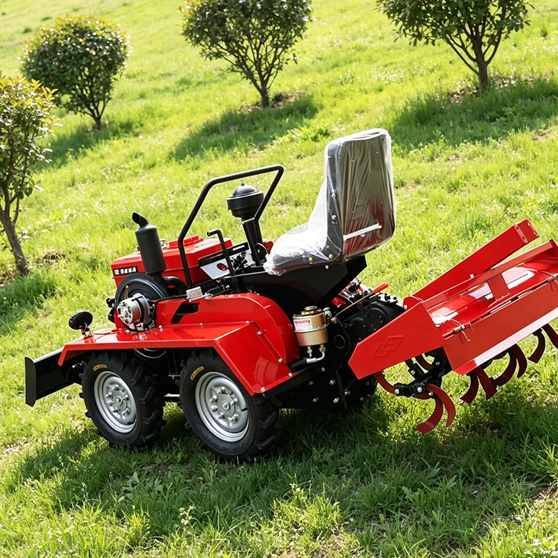 

Customized Durable Four Wheel Tractor Mounted Four Wheel Rotary Tiller & Wheel Type Micro Tiller for Farm