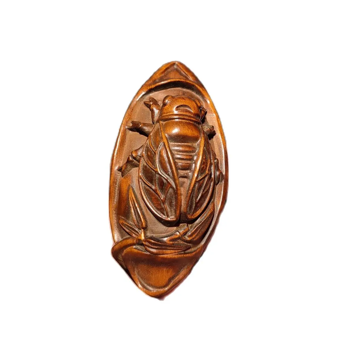 

vintage christmas elf presents lucky cicada bamboo gift happy wood carved statue