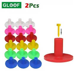 2Pcs Rubber Golf Tees Golfer Ball Tees Holder Durable Golf Mat Training Practice Accessories