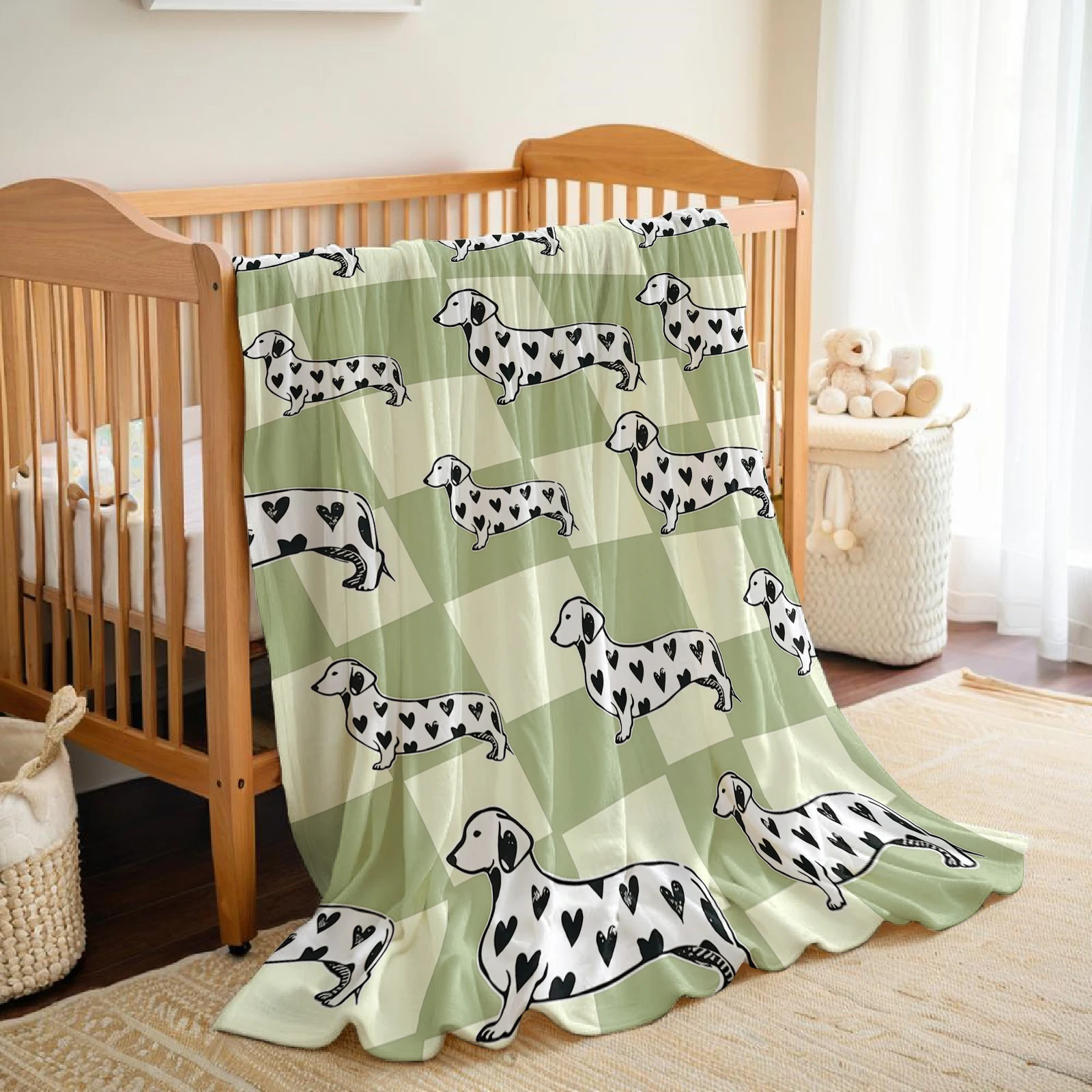 ダックスフント柄 軽量マイクロファイバー ソフトクリスマスフ - Christmas Throw Blanket のレビューと価格