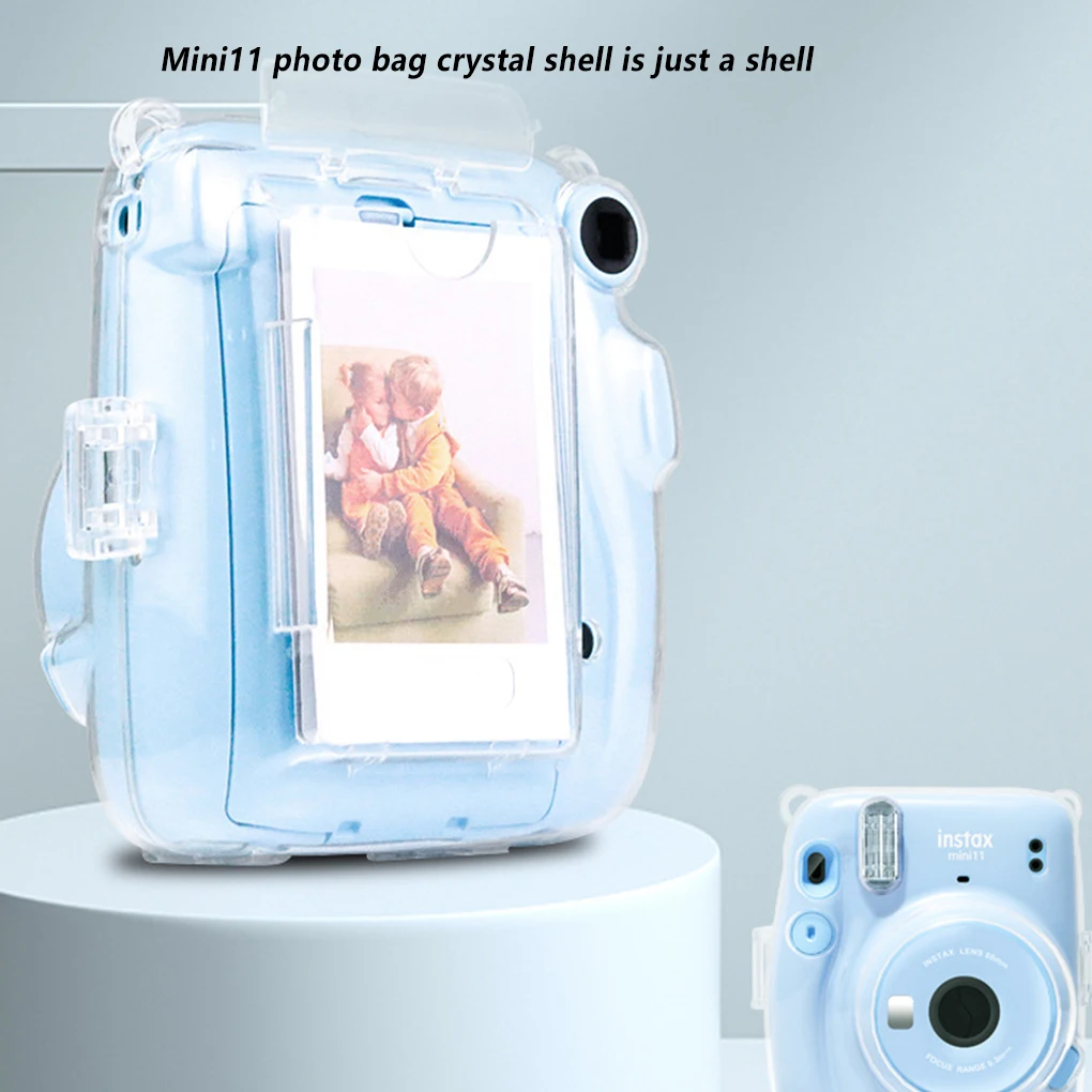 Camera Cover Removable Shoulder Crystal Transparent Shell Strap Protective Sticker Bag Case Guard Photo Travel