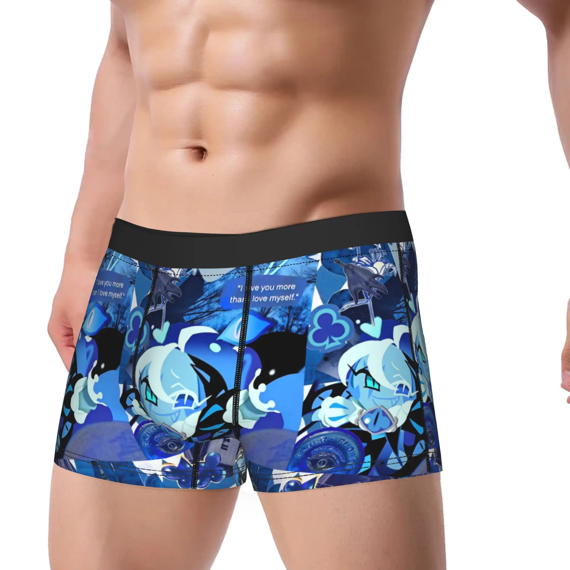 Men's Shadow Milk Cookie Run Kingdom Boxer Briefs Shorts Panties Breathable Underwear Cute Cartoon Anime Male S-XXL Underpants