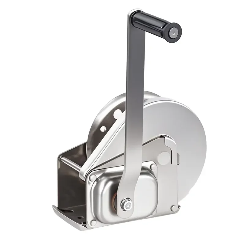 2600 LBS Capacity Heavy Manual Hand Crank Winch Steel Wire 30m Lifting Height 304 Stainless Steel Factory Direct for