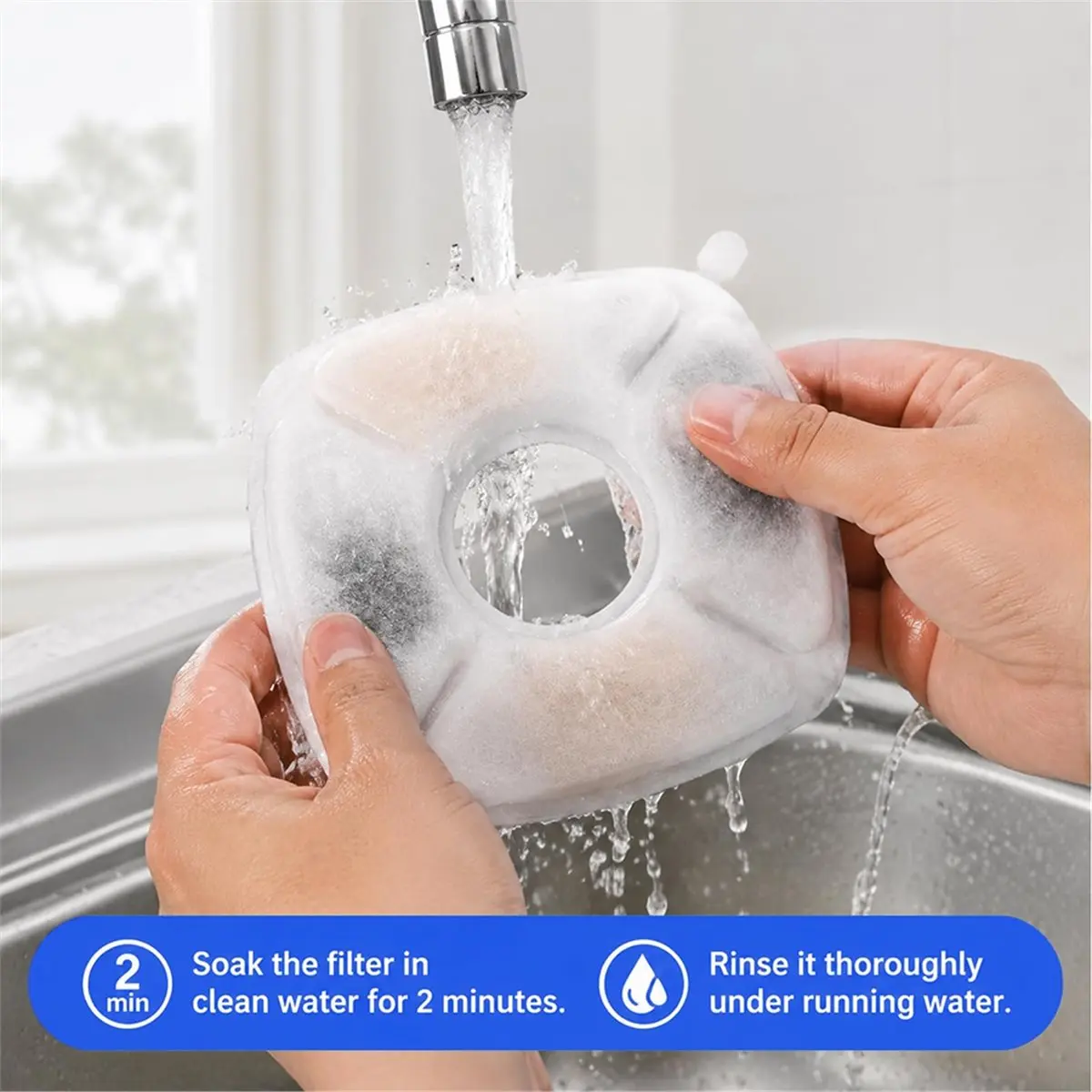 32PCS Pet Water Fountain Filter Replacements - Carbon Coconut Shell Filter Cotton for Enhanced Filtration & Water