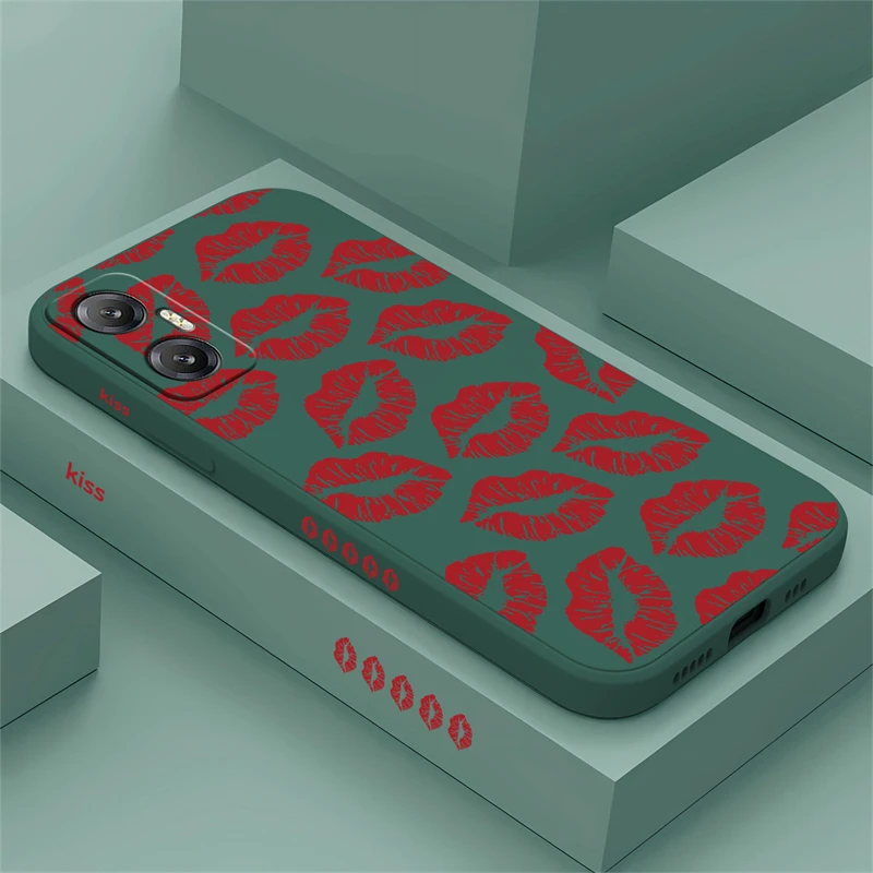 INS Black Lips Phone Case For Infinix Hot 9 10 11 12 30I Play 10S 10T 11S NFC 12 20S Silicone Soft Shockproof Bumper Back Cover - view 3
