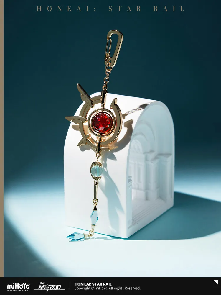 Official MiHoYo Anaxagoras Metal Pendant Keychain Honkai Star Rail Anaxa Cosplay Costume Props Ornaments Birthday Gift