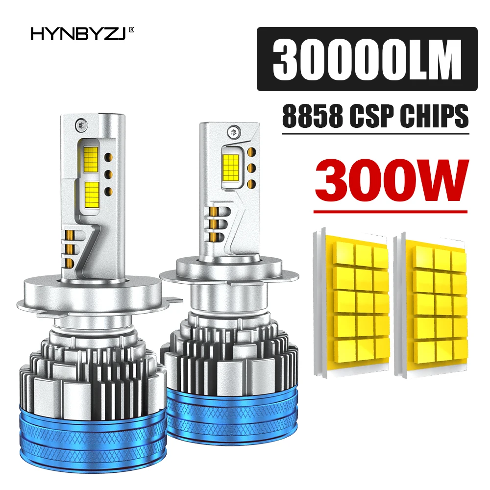 

H4 H7 LED Headlight 30000LM 300W LED H1 H11 H8 H9 9005 9006 9012 HB3 HB4 HIR2 High Power 6000K White Bulbs Fog Lights 12V 24V