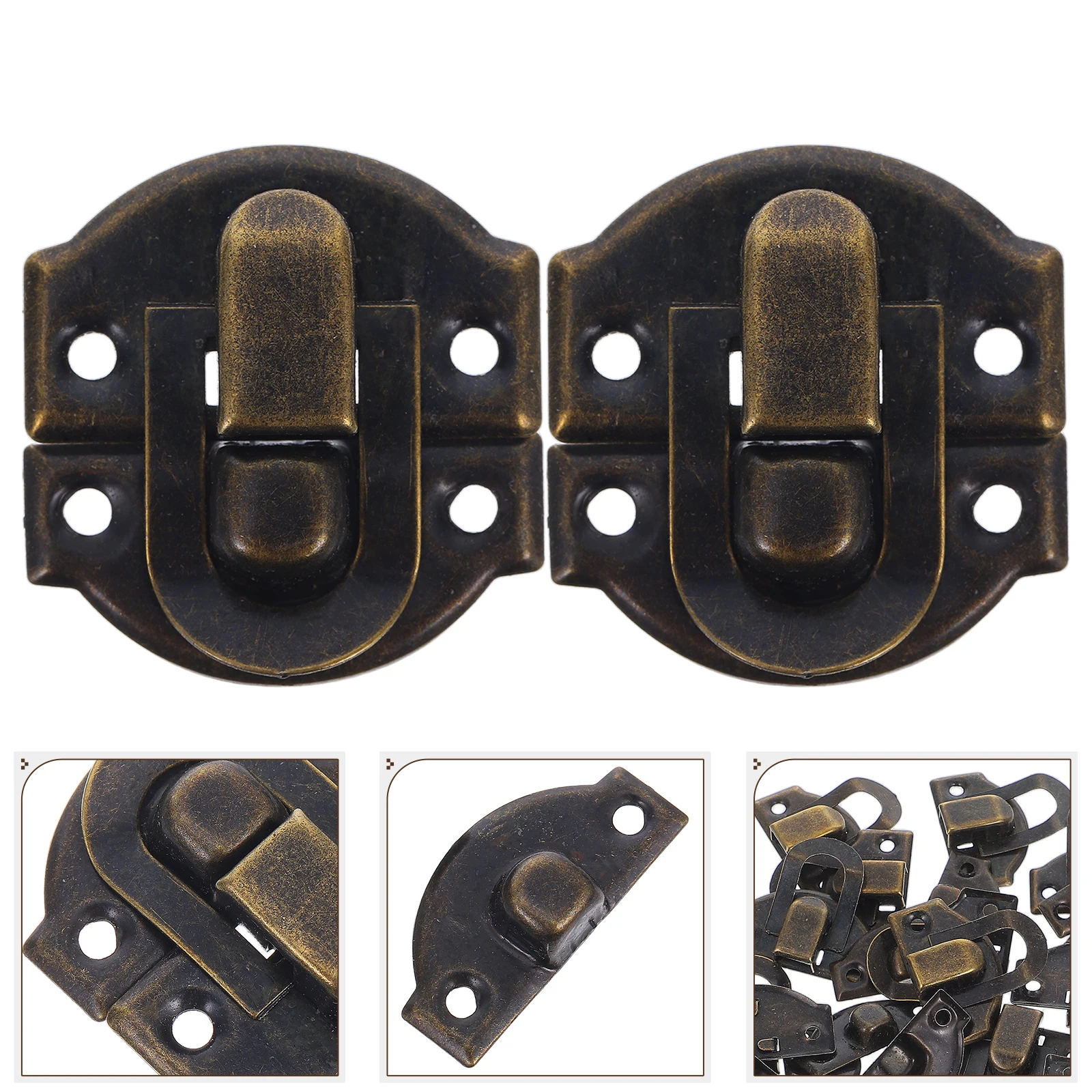 

20 шт., замки для шкатулки для драгоценностей, защелки, винтажные застежки для чемодана, пряжки, крючки для деревянных коробок, аксессуары, фурнитура