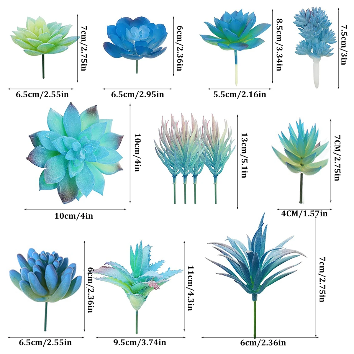 Niebieskie sztuczne sukulenty flokowane, mini fałszywe sukulenty, rękodzieło DIY, domowa ściana kwiatowa, aranżacja ogrodowa, dekoracje biurowe