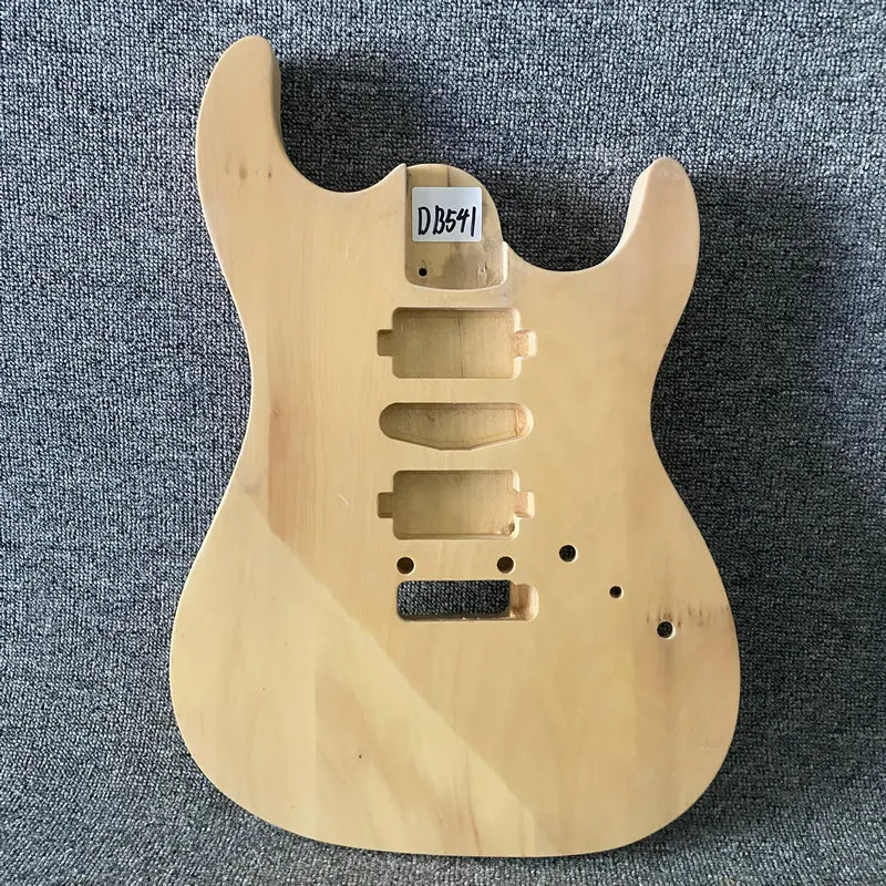 DB545 Nature Color 6 Strings Solid Basswood Electric Guitar Body HSH Pickups Two Points Fixed Tremolo DIY Guitar PARTS Boat ON