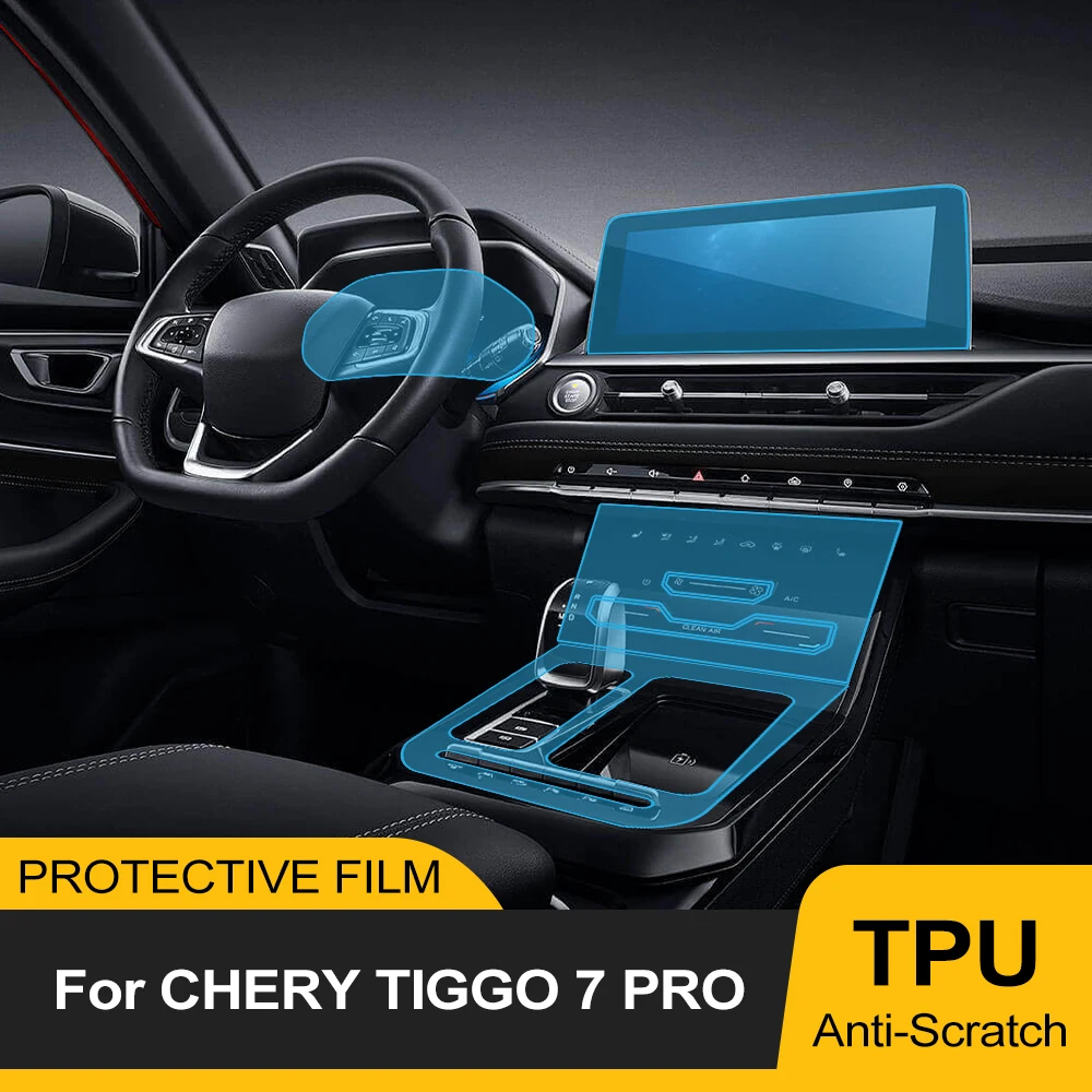 for Chery Tiggo 7 Pro 2022-2024 Pre Cut TPU Car Gear Dashboard Gps Navigation Screen Film Sticker PPF Anti-scratch Cover Film