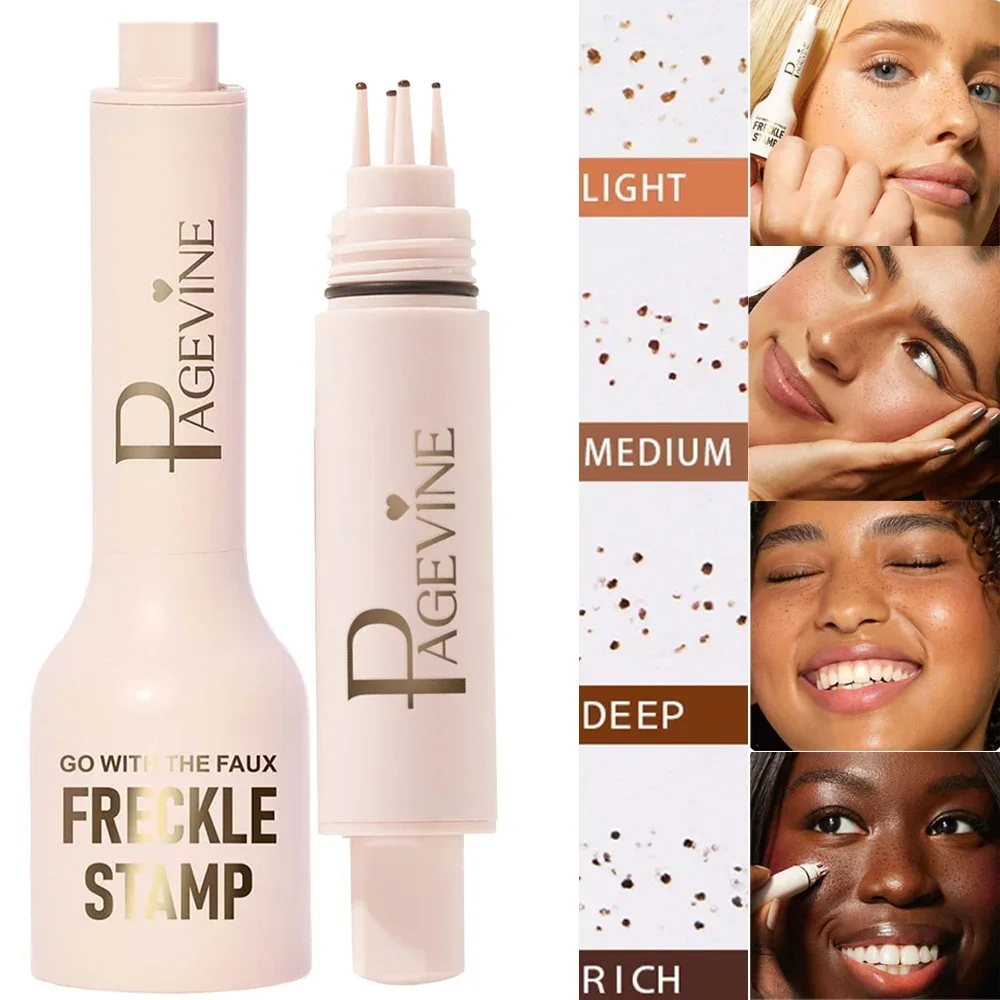5-Point Freckle Stamp Pen Natural-Looking Waterproof Liquid Freckles Quick-Dry Effortless Air Cushion Tip Dot Spot Application