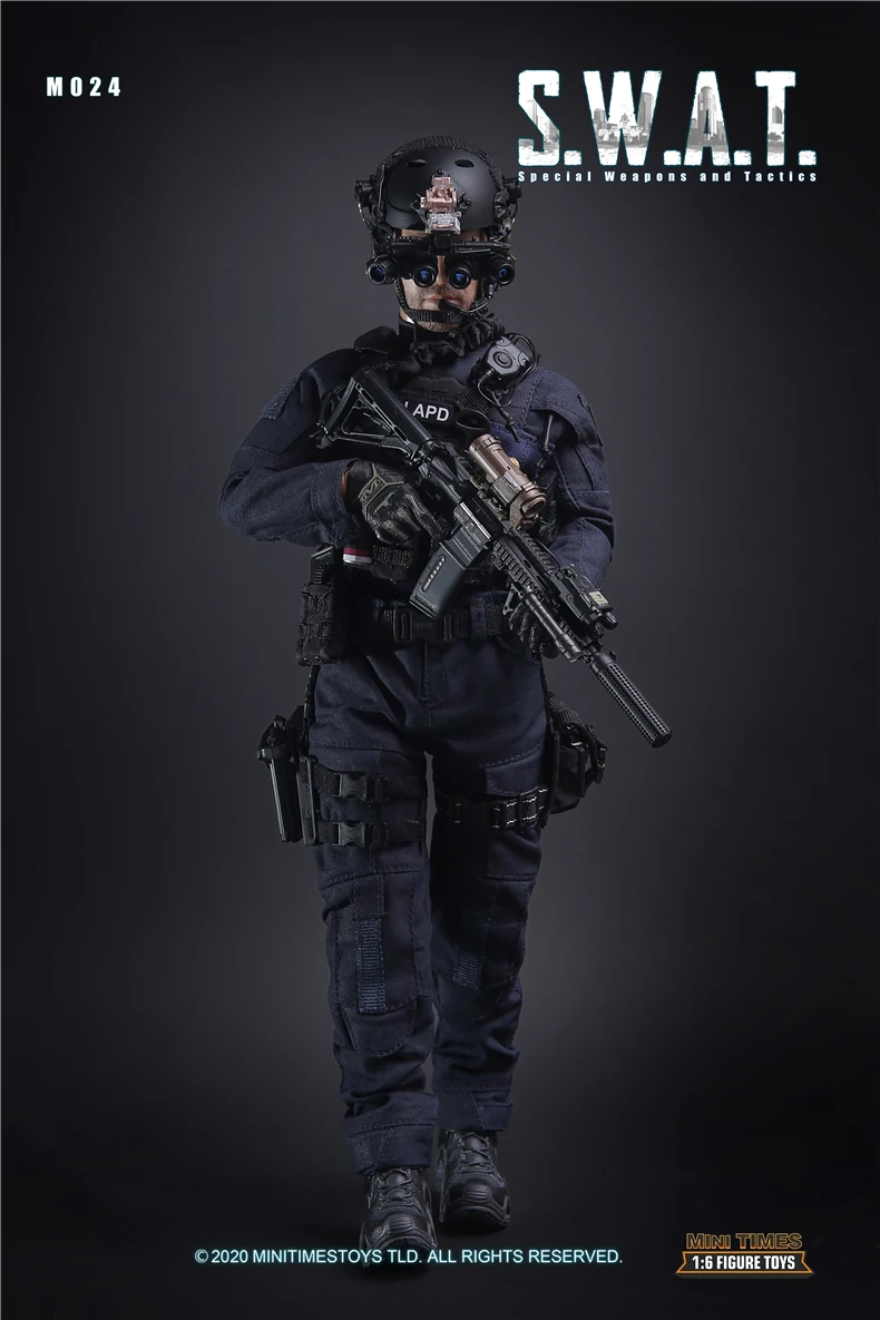 MINI TIMES M024 1/6 SWAT Police Soldier Model Full Set 12'' Action Figure In Stock Collection