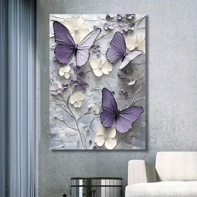Modern Abstract Butterfly Poster, Elegant Wall Decoration For Living Room And Bedroom, Nature Style Home Decor, No Frame