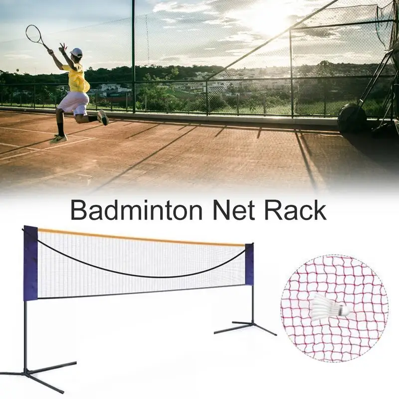 Einfacher faltbarer Badminton netz rahmen tragbarer Innen-und Außen standard wettbewerb mobiles Netz pfosten Federball netz gestell