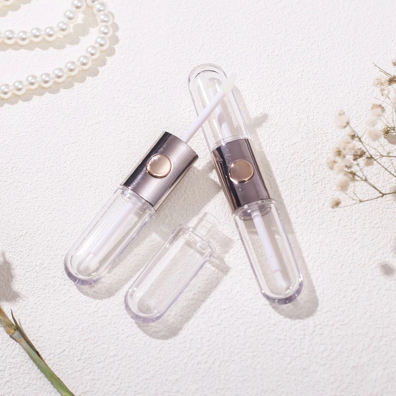 8ml Lip Glaze Empty Tube Oval Double Head Packaging Materials Plastic Bottle Cosmetics Packaging Bottle Lip Gloss Tube