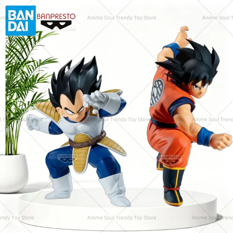 Original Bandai Banpresto Dragon Ball Z Match Makers Son Goku VS Vegeta 13cm Anime Figure Collectible Model Toy Gift Dolls AS