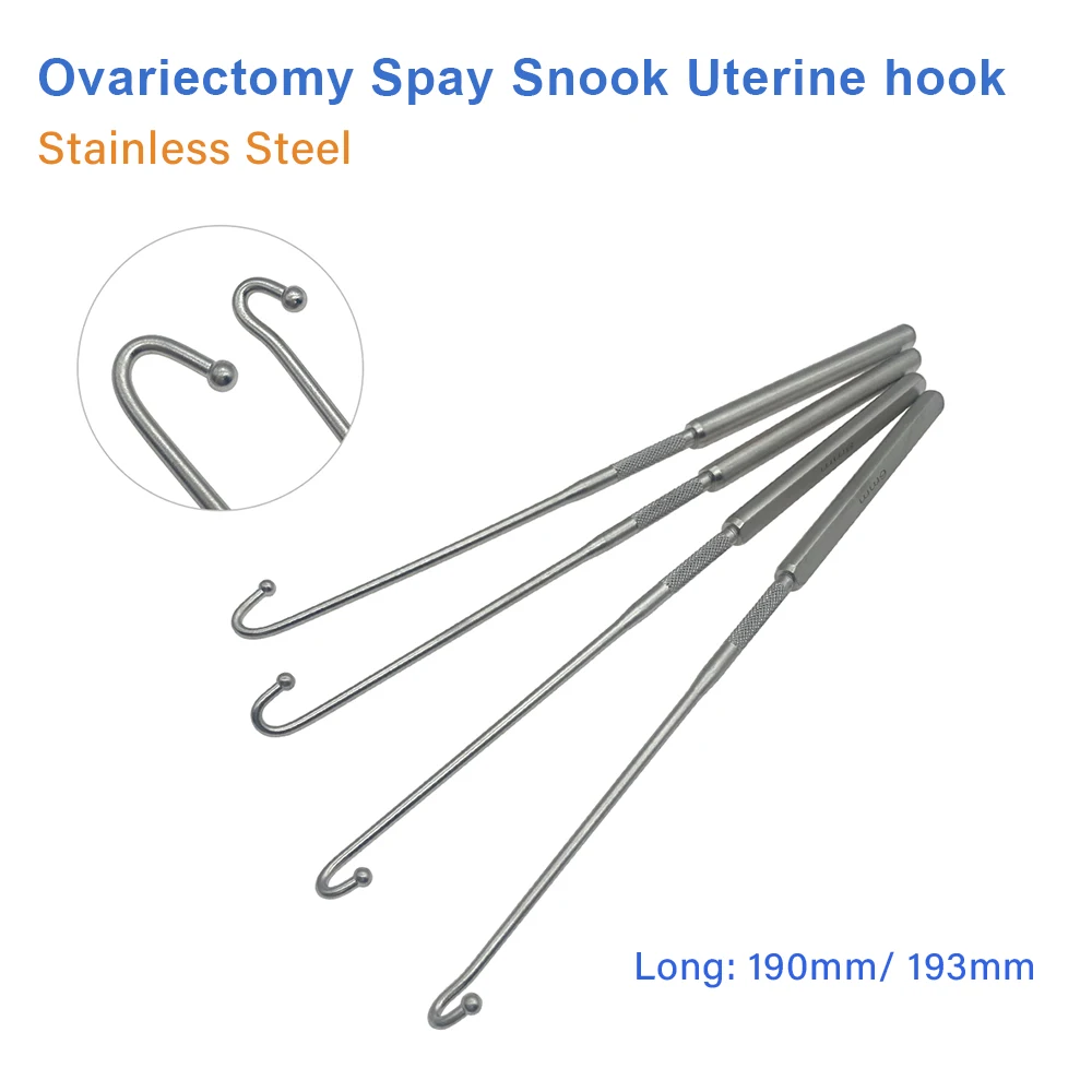 Uterine hook Veterinary Orthopedic Instruments 1pc Animal Ovariectomy Spay Snook Dogs Cats