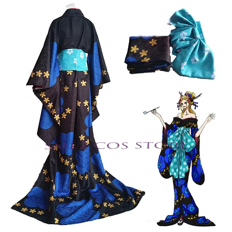 

Anime Black Maria Cosplay Costumes Kimono Outfit Black Maria Uniform Dress Halloween Party Costume for Women