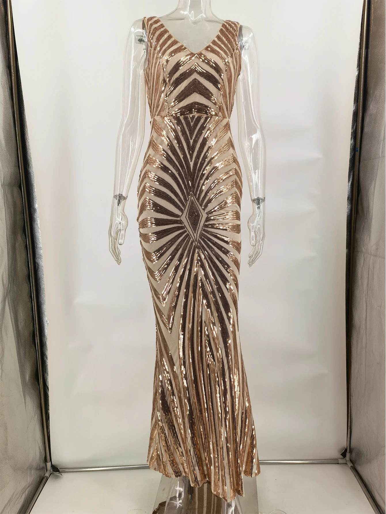 Sexy vintage maxi Sequin summer Dress women 2026 elegant Long prom evening Dresses backless club bodycon party dress vestidos HL