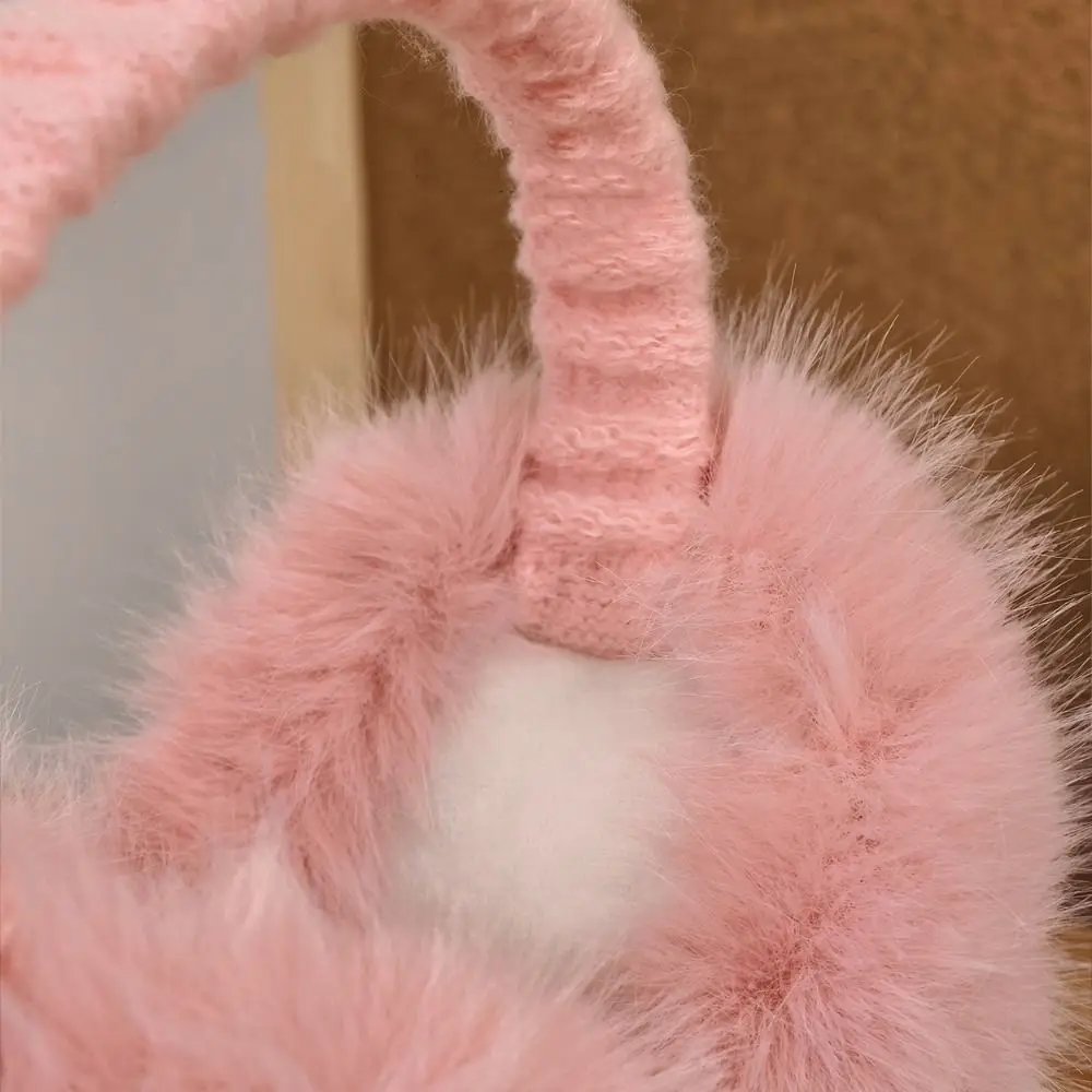 Inverno quente dobrável earmuffs proteção contra frio engrossado dobrável orelha mais quente anticongelante pele do falso orelha-muffs para mulheres ao ar livre