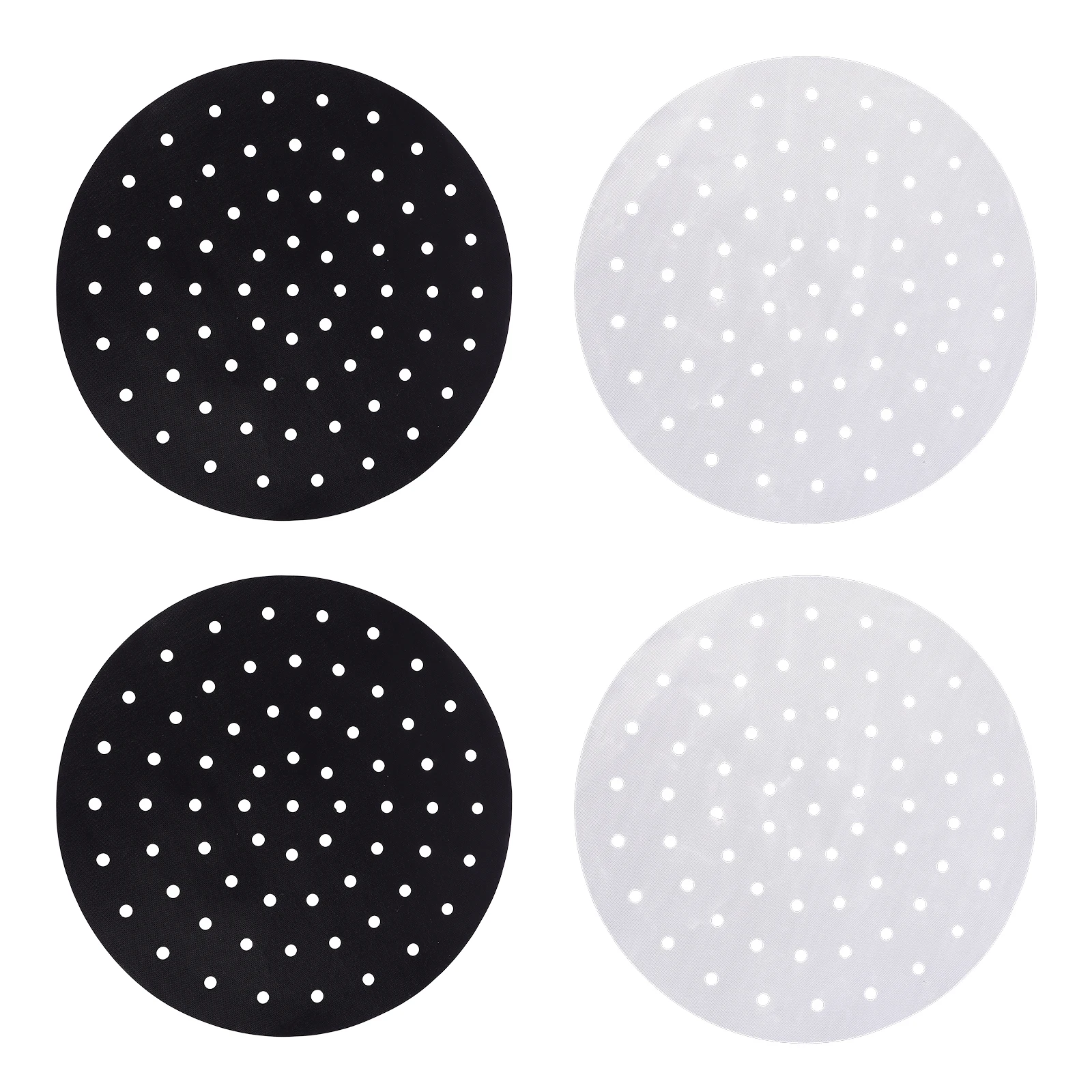 

4 Pcs High Temperature Cloth Perforated Baking Pad Air Fryer Liner Reusable Steamer Non Stick Mat Kitchen Gadget Baking