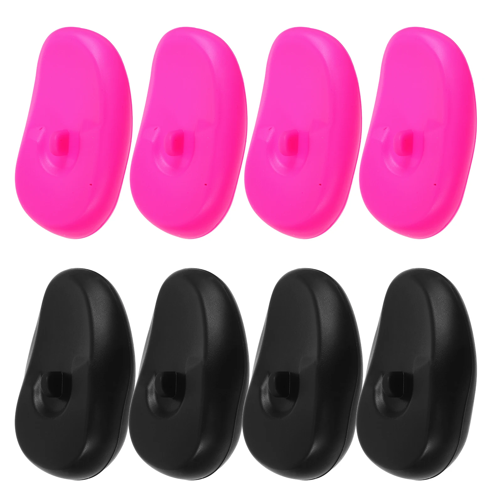 

8pcs Hair Earmuffs Hairdressing Ear Cover Black Covers Plastic Reusable Washable Salon Home Use Waterproof Coloring Accessories