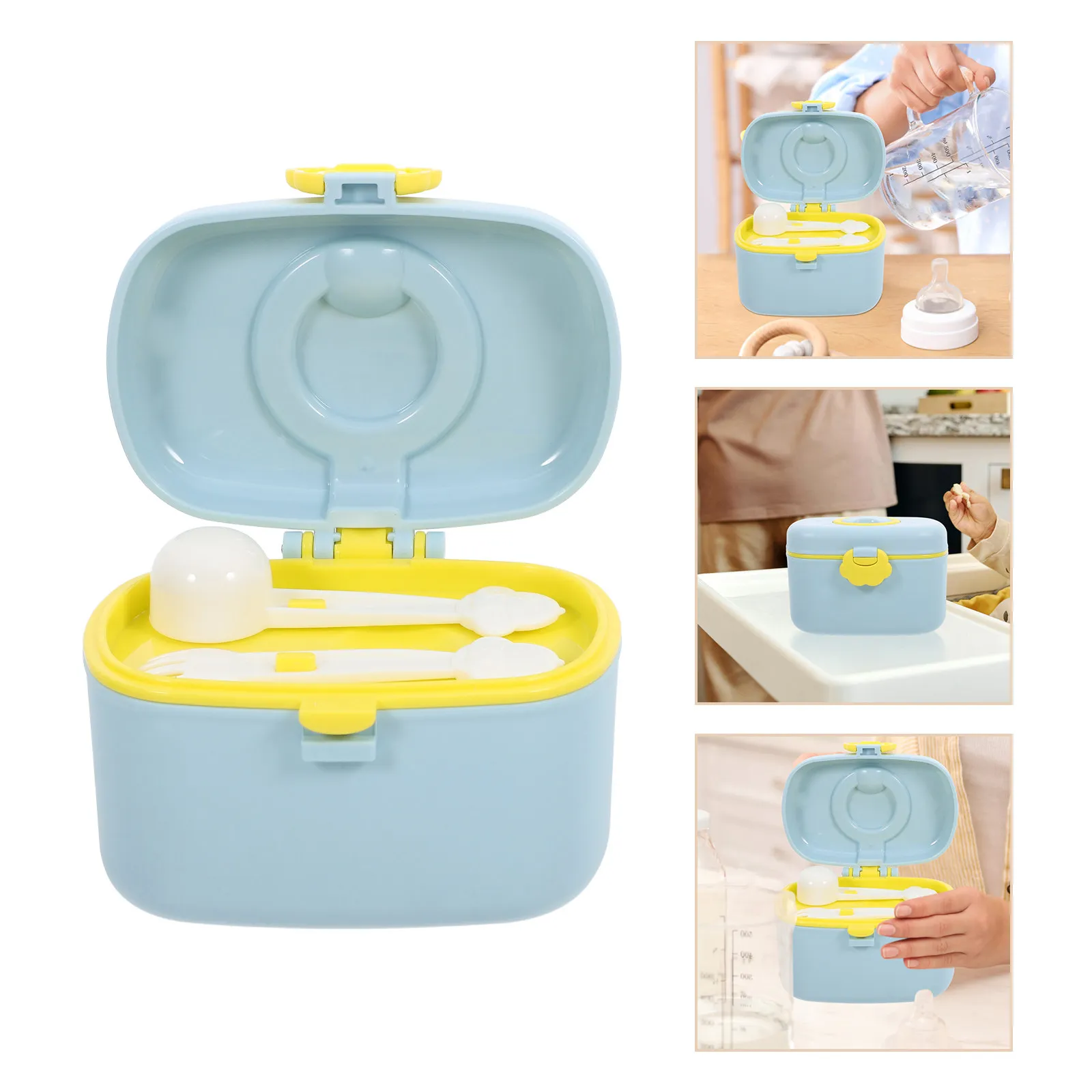 

Formula Dispenser Holder for Travel with Spoon Ideal for Organizing and Storing Baby Food Formula Dispenser Milk Powder Holder