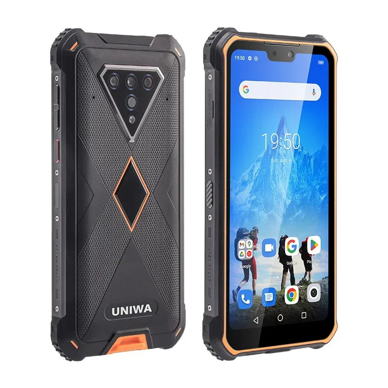 UNIWA F910 4G Wytrzymałe smartfony Android 12 6 GRAM+128 GROM 6,23-calowy ekran FHD+ Telefony komórkowe 10000 mAh 48 MP Szybkie ładowanie NFC