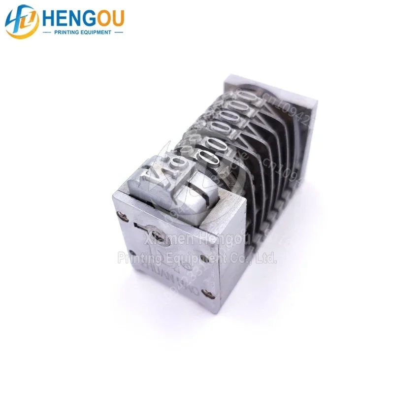 

НОВАЯ 6-значная нумерационная машина 4x8, римский шрифт из нержавеющей стали, прыжок назад 98765... Тонущая 2 номера