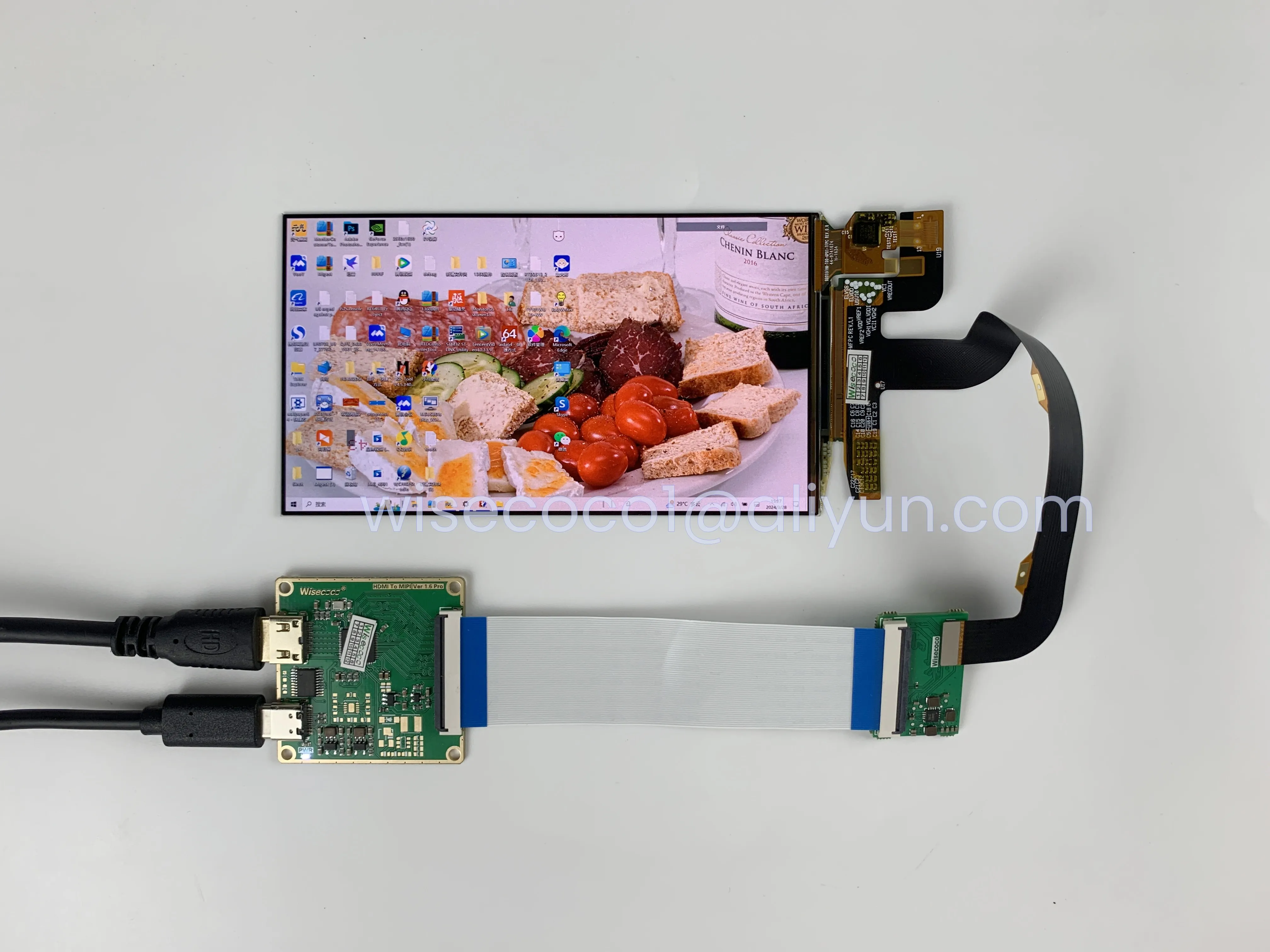 Wisecoco Oled-Display 5,5 Zoll 1920 x 1080 AMOLED kapazitiver Touchscreen In-Cell MIPI-Displays für Raspberry Pi Controller Board