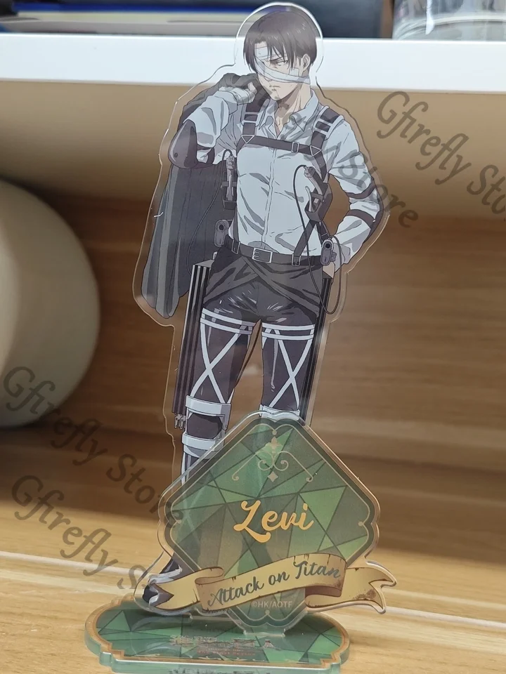 

Levi Armin Arlert Mikasa.Ackerman Official Genuine Acrylic Standing Sign Cosplay Attack on Titan Eren Jaeger Hange Zoe Ornaments