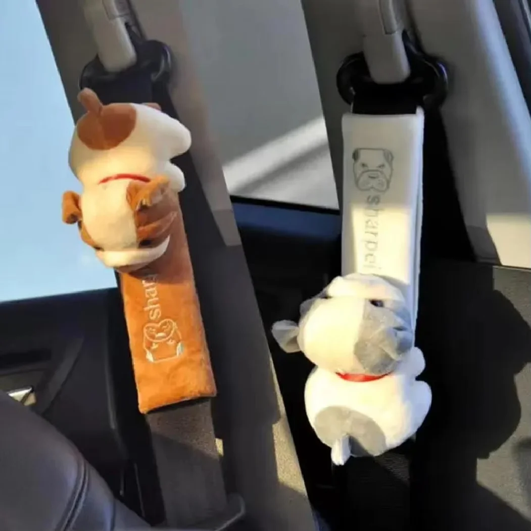 Soft Car Seat Belt Shoulder Guard Cute Anime Car Seat Belt Harness Cushion Auto Interior Shoulder Strap Pad For Adults Kids