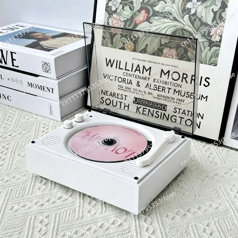 Retro Bluetooth Audio All-in-one Machine, Portable CD Player, Music Album CD Player, Gift Giving