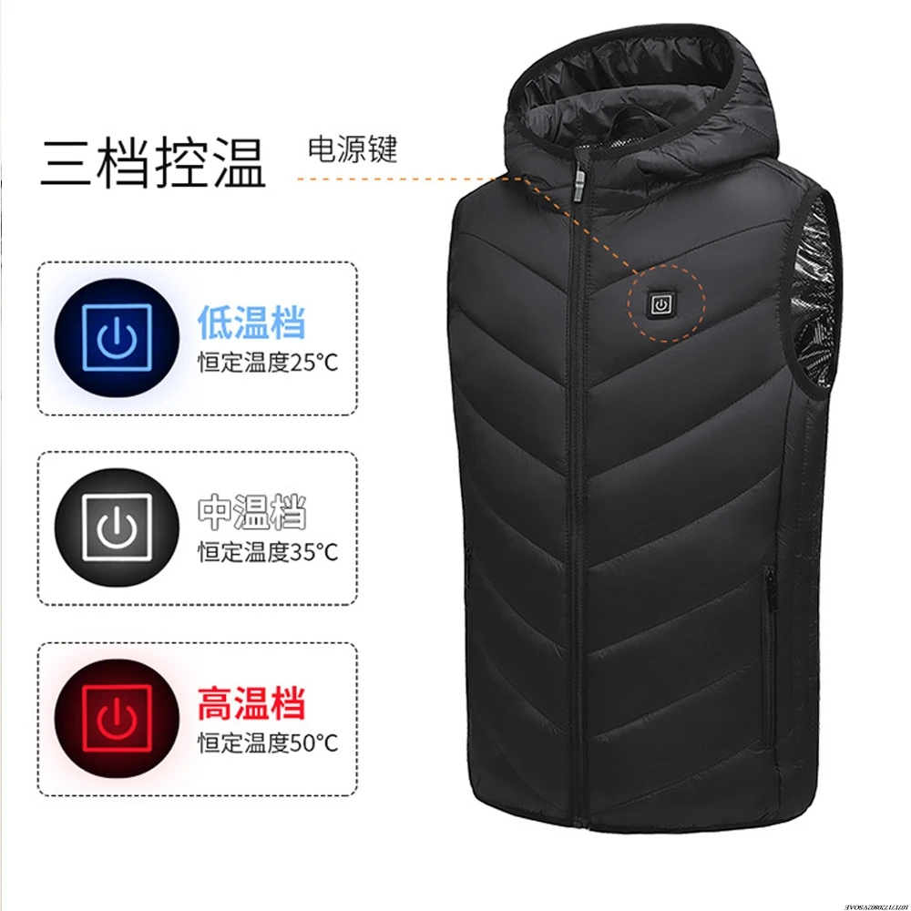 10 Heating Zones Electric Heated Vest For Kid Usb Heated Coat Thermal Winter Warm Jacket Boys Girls Outdoor Sport Warmer Vest - Image 5