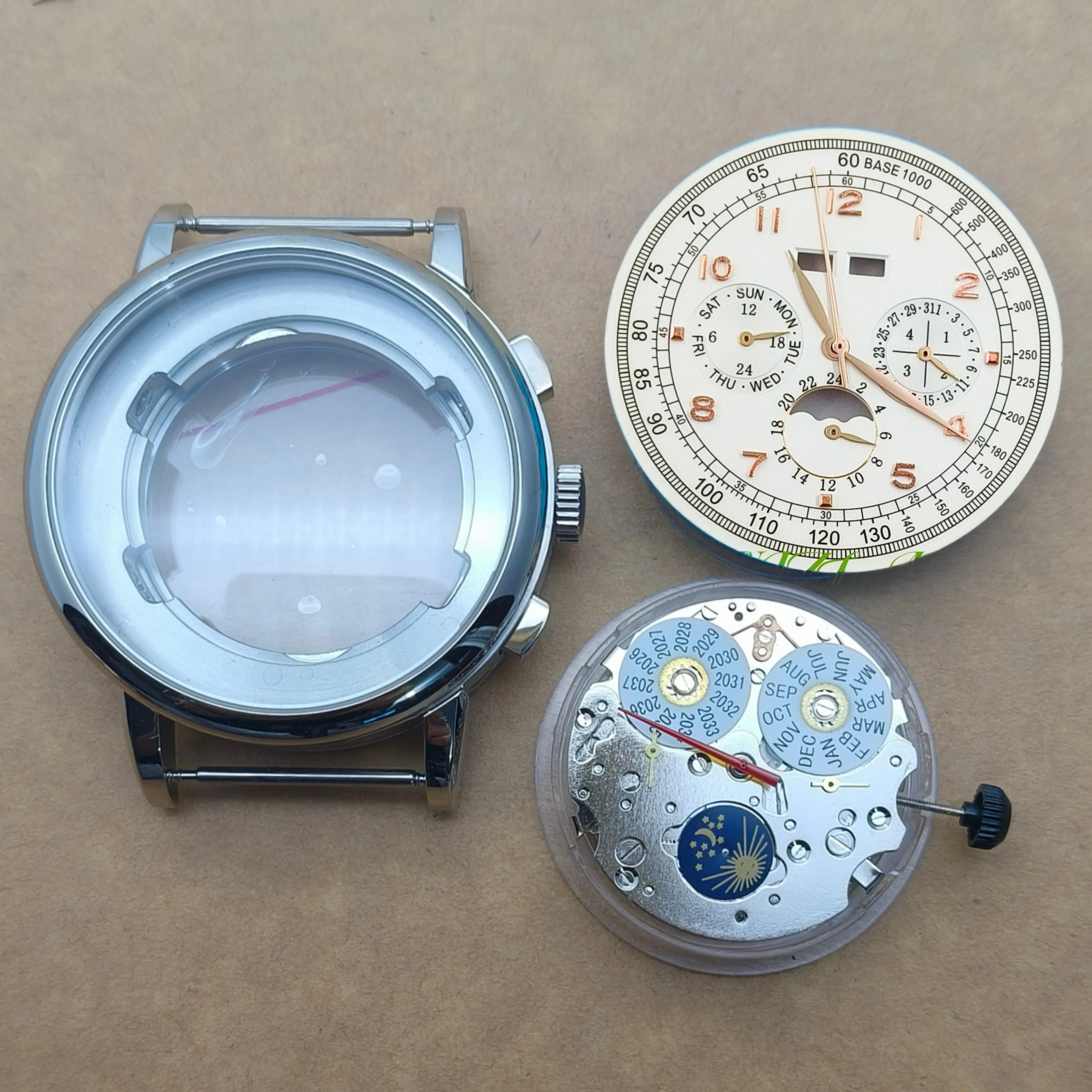 42mm Men Watch Case Dial Add H - Perpetual Calendar Watch recension och pris