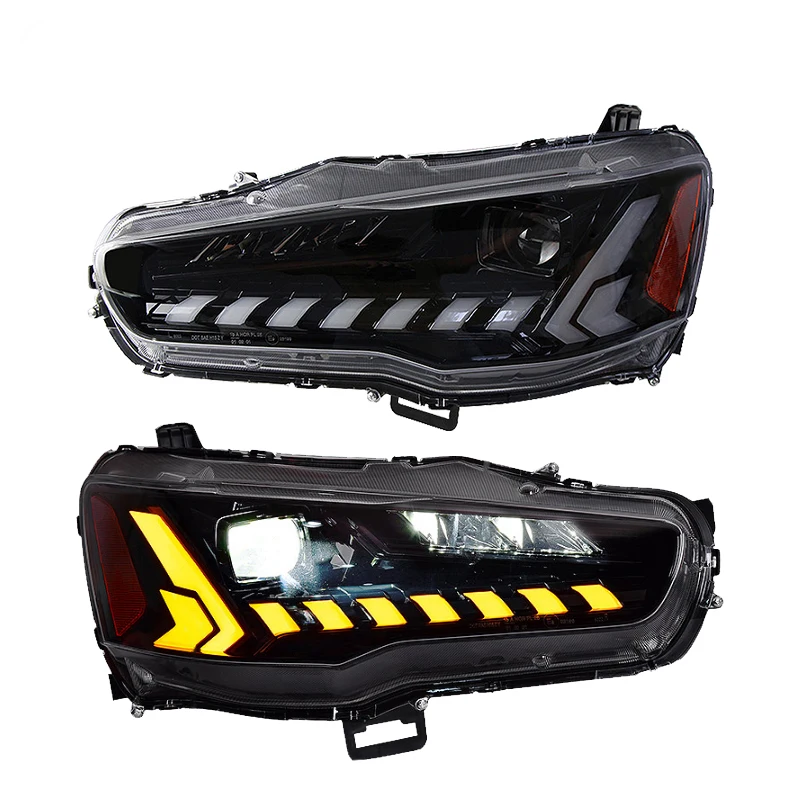 26 Style For Mitsubishi Lancer 2009-2016 Car Accessories LED Headlight Upgrade Head Light EVO Plug And Play Head Lamp Front Lam