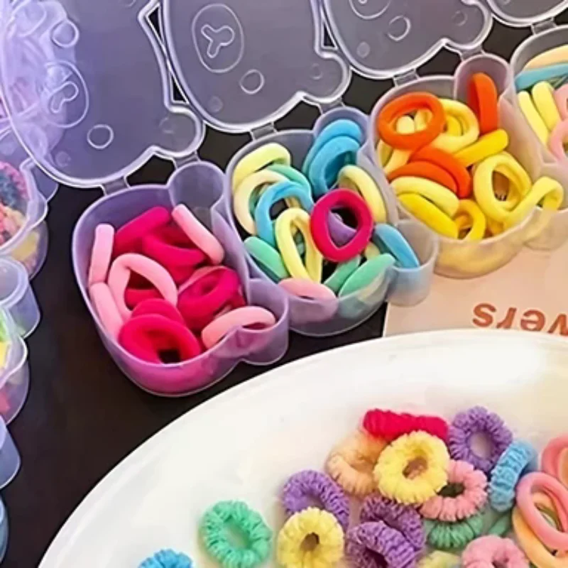 

Шпилька с резинкой, четырехсекционная коробка для хранения, прозрачная пластиковая коробка с медведем, серьги, ювелирные изделия, многосеточная классификационная упаковочная коробка