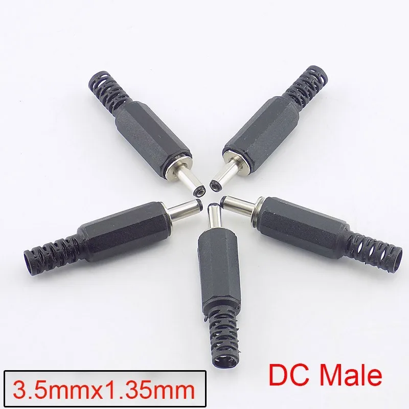 2/5/10 stücke 3,5X1,35mm DC Stecker Männlich Elektrische Steckdose Power Stecker DC Outlet audio Kabel Konverter Adapter C5