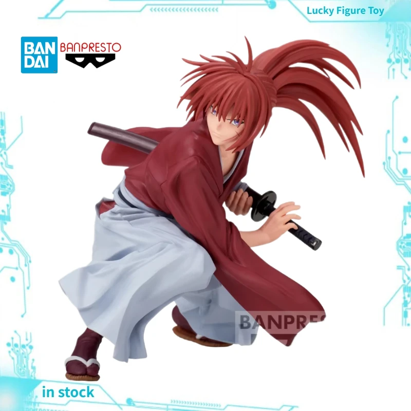 【Disponibile】 Autentica Action Figure Bandai Rurouni Kenshin VIBRATION STARS Himura Kenshin, Modellino da Collezione, Giocattolo Regalo 12CM Carto