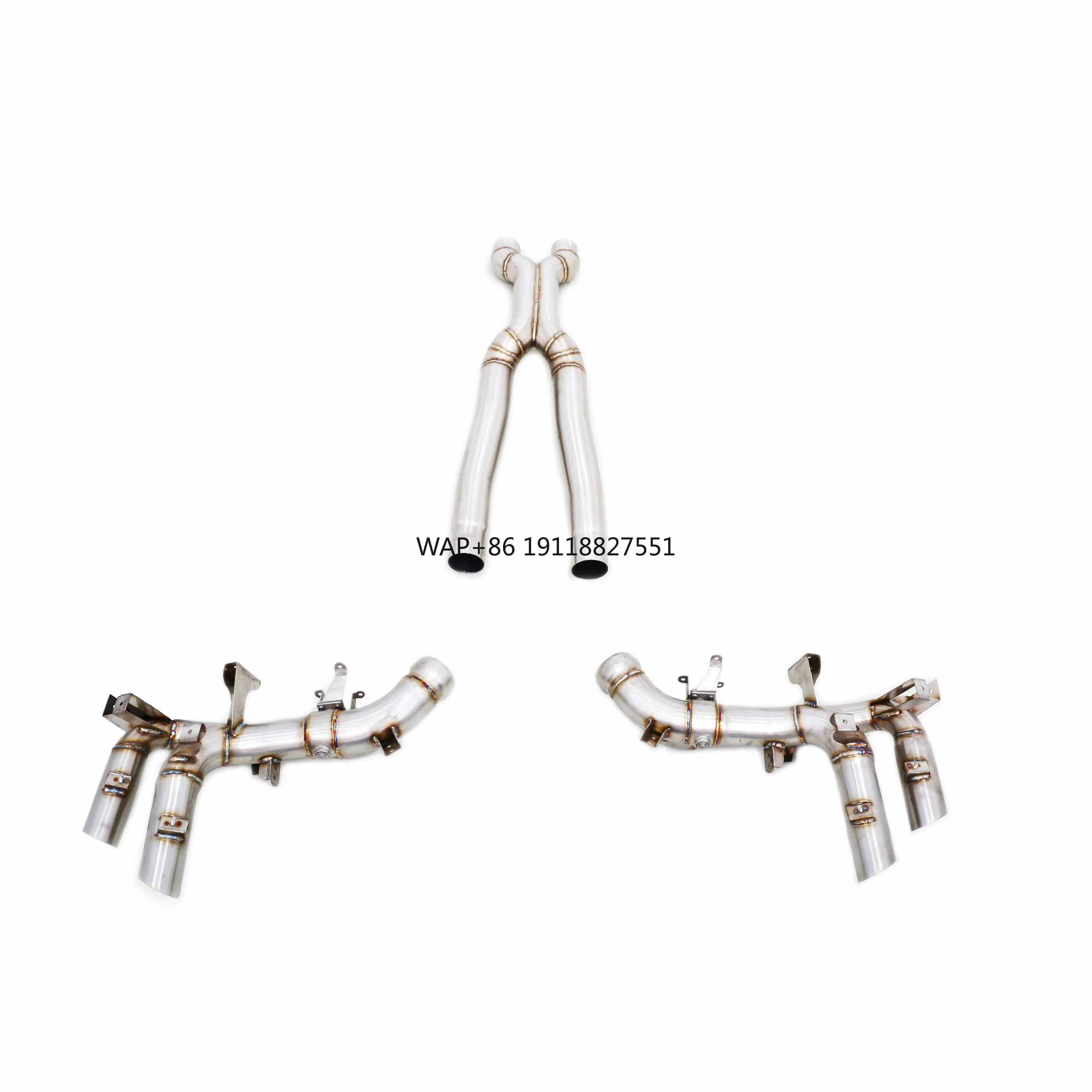 Custom Designed 304 Stainless Steel Valved Exhaust System Mirror Polished 1.5mm Thickness Perfect Fit for