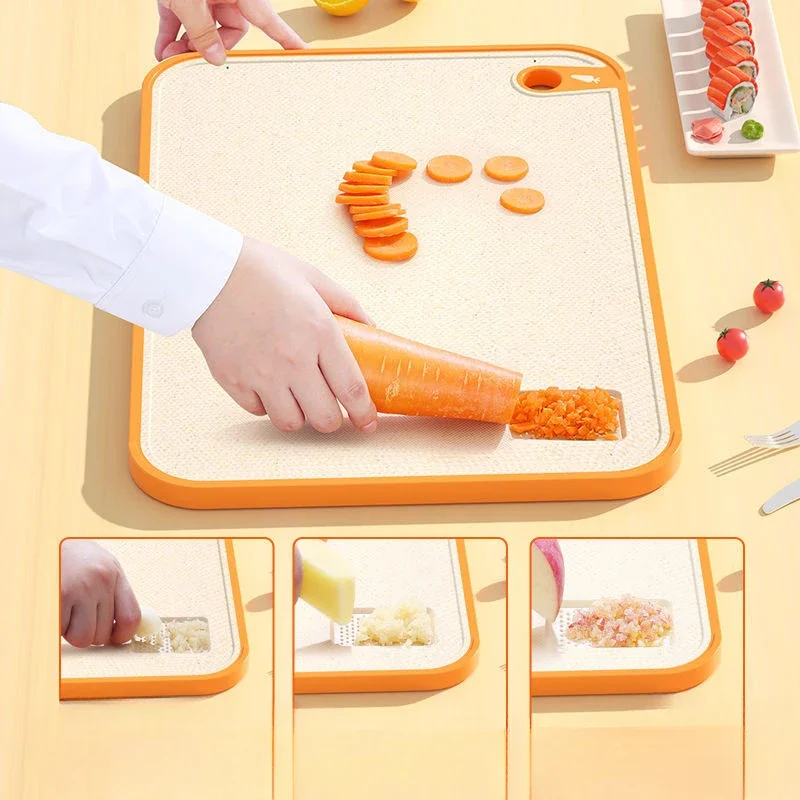 Wheat Straw Double-Sided Antibacterial Cutting Board Home Kitchen Anti-mildew Anti-slip Plastic Multi-functional Sticky Board