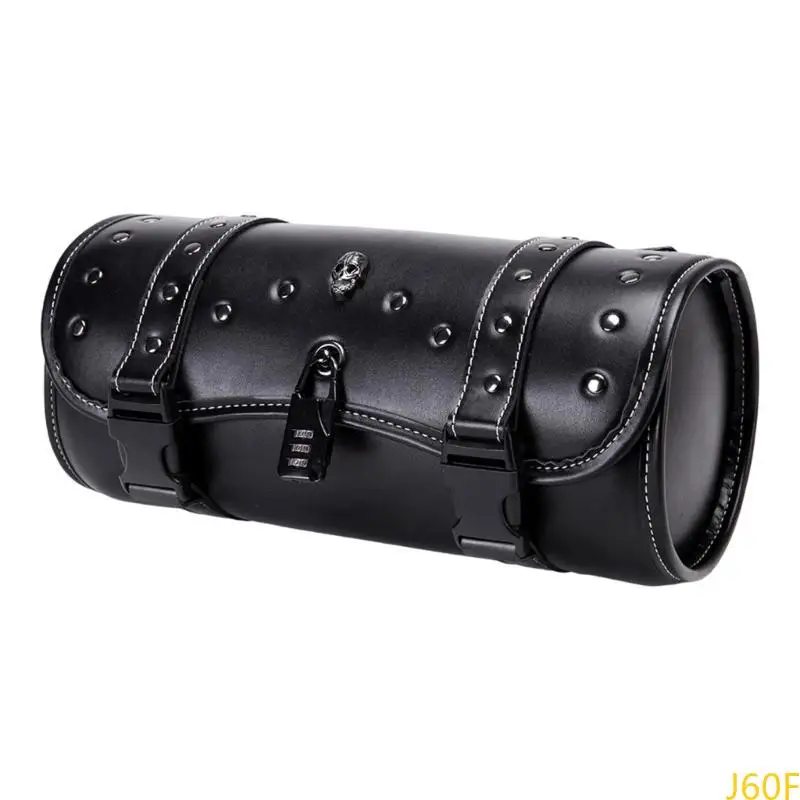 

J60F Motorcycle Storage Pouches Saddlebag PU Leather Tool Bag Fork Handlebar Front Fork Daily Commute Storage Bag