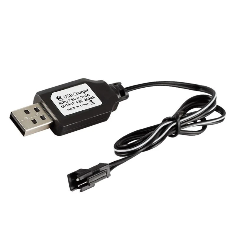 Kabel ładujący bateria ładowarka USB ni-cd zestaw akumulatorów Ni-MH SM-2P przejściówka Adapter 4.8V 250mA wyjście samochodzik dla dziecka G6KC