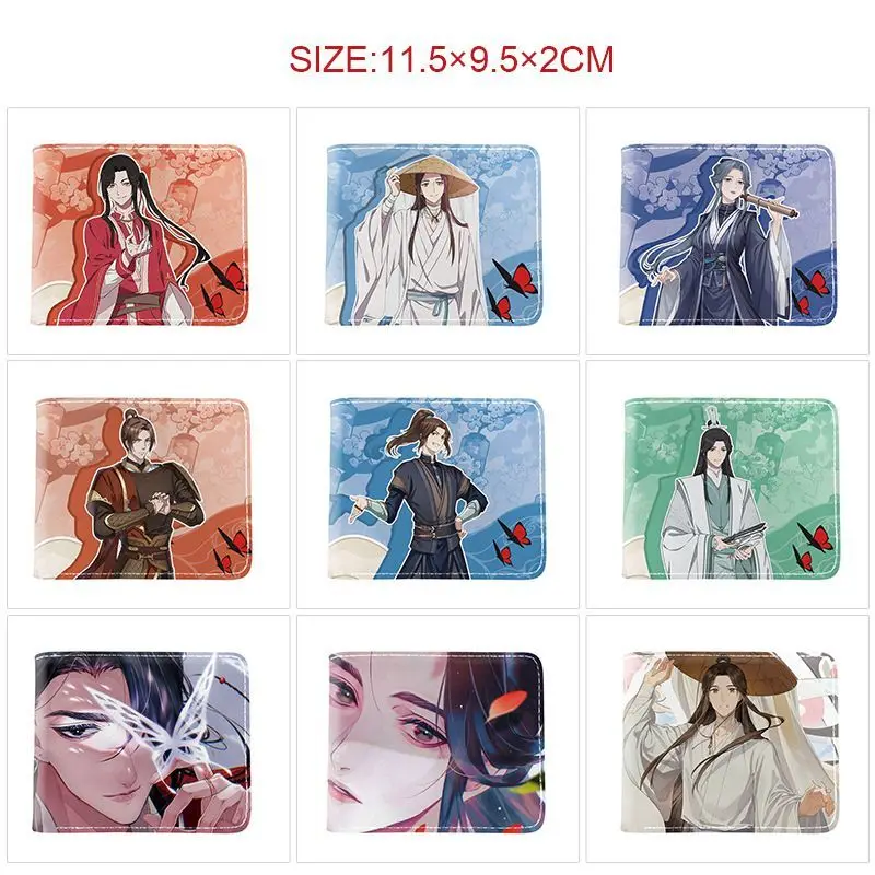 Tian guan bênção anime para homens e mulheres estudantes adolescentes universal huacheng xie lian mercadoria 80% de desconto carteira de couro ani