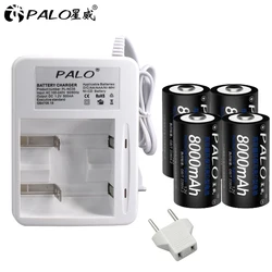 PALO 1.2V NIMH akumulator rozmiar D 8000mAh LR20 typ D NI-MH akumulator do kuchenki gazowej podgrzewacz ciepłej wody + ładowarka LED